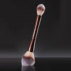 Dual ended Powder + Highlighter Makeup brushes Powder contour Make up brush exquisite Professional Cosmetic tool metal handle