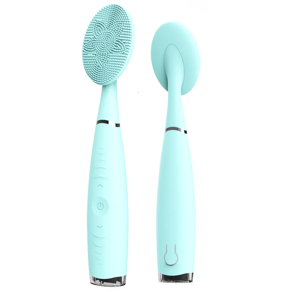 Silicone Electric Face Cleansing Brush With 5 Adjustable Speeds Vibrating for Deep Pore Cleaning Gentle Exfoliating Massaging