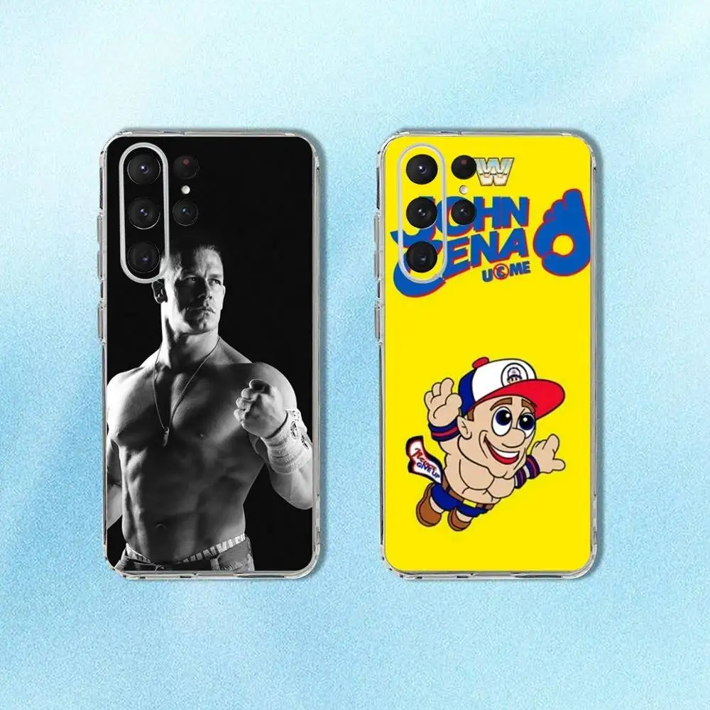 

J-John C-Cenas actor Phone Case For Samsung S24,30,21,22,23,20 FE,lite,PIus,Ultra,5G,Note,9,10 Transparent Cover