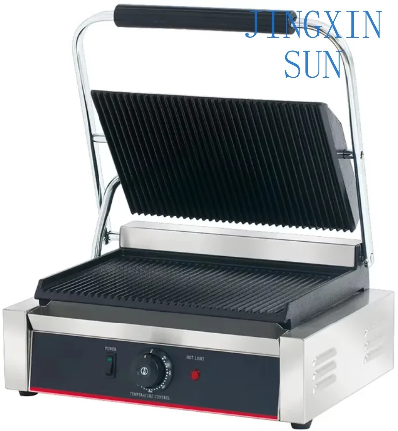 High quality restaurant kitchen equipment single plate electric sandwich barbecue