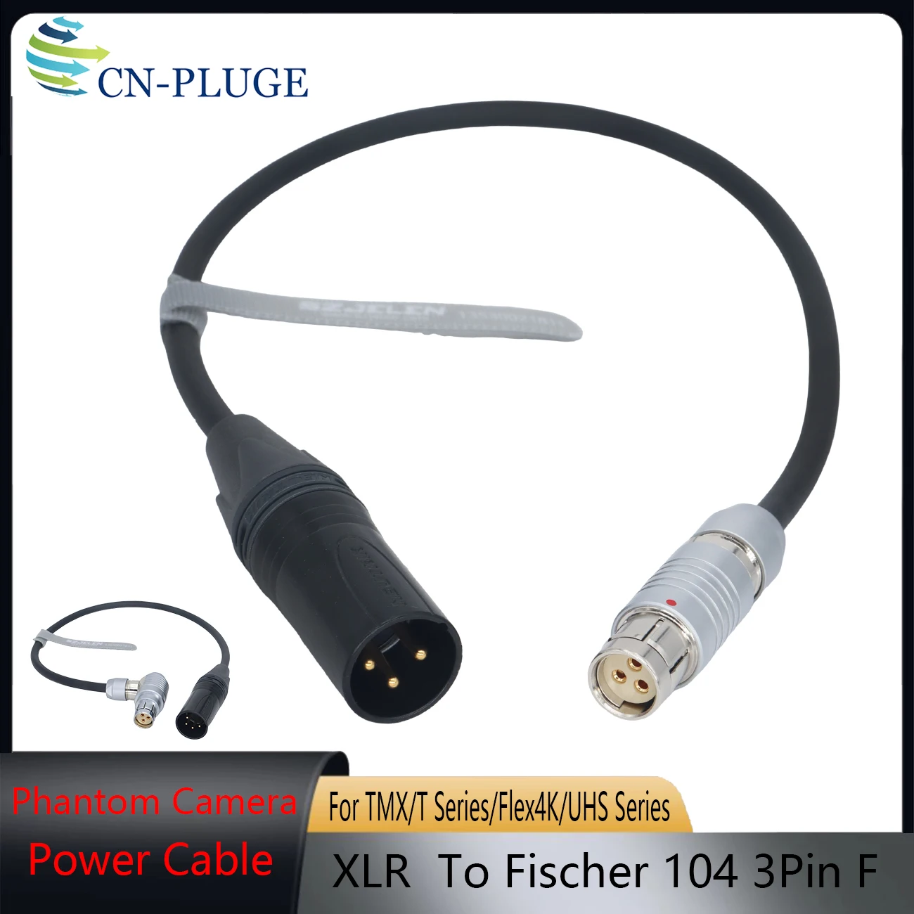 Phantom Flex4K/TMX Series /UHS Series/T Series Camera Power Cable 3-Pin XLR / 4-Pin XLR To Fischer S 104 3Pin Female Plug