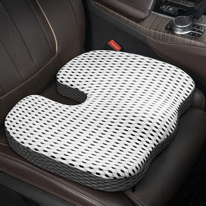 Memory Foam Car Seat Cushion U-shaped Design Breathable Mesh Slow Rebound Sponge Cushion Comfort and Heightening Seat Cushion