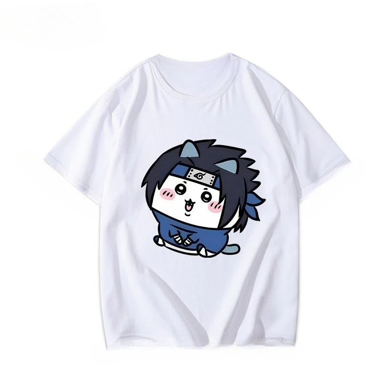 Chiikawa Niedliches Cartoon-Grafik-T-Shirt, Sommer Unisex Lässiges, lockeres Kurzarm-Oberteil im Anime-Stil für den Alltag – Detail 12