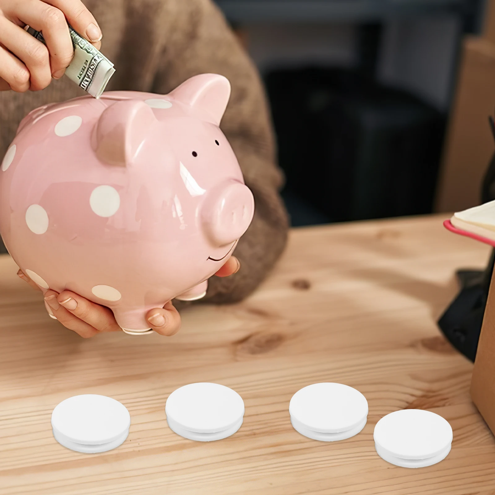 10pcs PVC Bank Plug 38mm Bottom Stopper for Money Jar Durable Sealing Easy Storage Versatile Use Piggy Bank Container Hardware