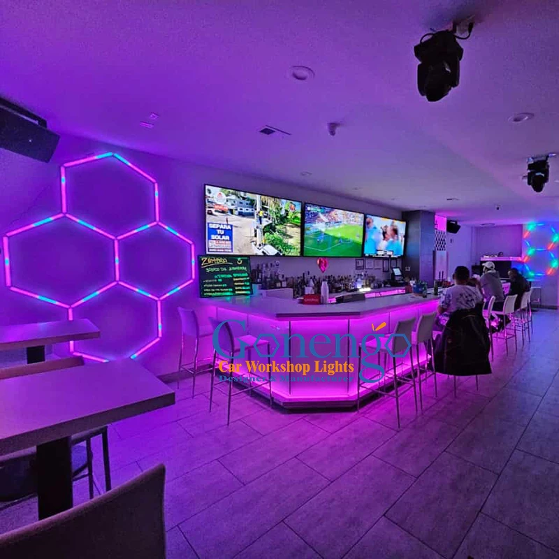 Indoor Mix Colors Changing Hexagon Lighting Led Rgb Supermarket Night Club Lights