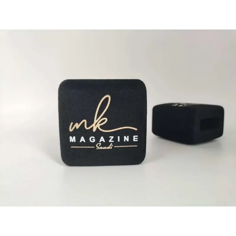 Customized Flocking Microphone Foam Printing Covers Mic Windscreen Logo Sponge Windsshield For Flocked Mic Spongefor rode mic