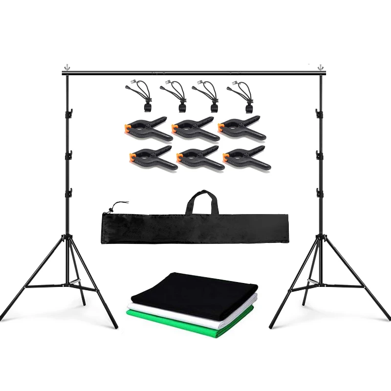 2*3M Backdrop 2.6*3M Background Support Stand Photography Video Light Umbrella Softbox Photo Studio Soft Box