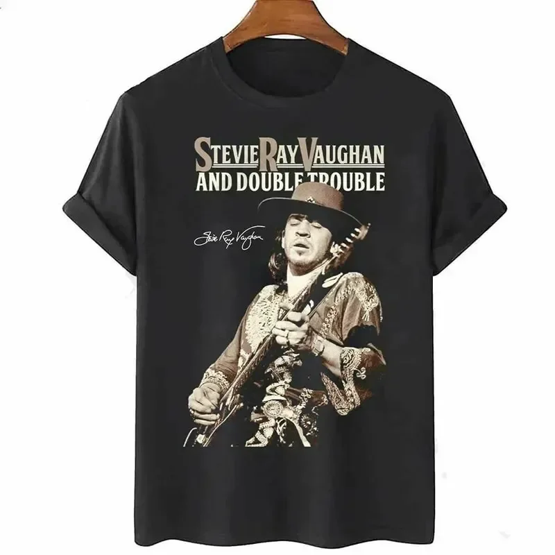 Man Woman Tee Stevie Ray Vaughan Guitar Blues Rock Legend SRV Unisex O-neck Fashion Graphic T Shirts Men Streetwear Clothing