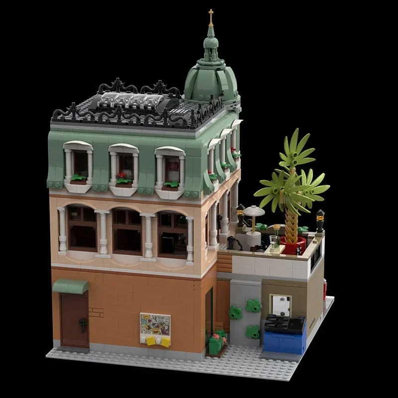 

City Street View Model Moc Building Blocks Famous Hotels Model Technology Famous Sence Bricks DIY Assembly Holiday Toy Set Gifts