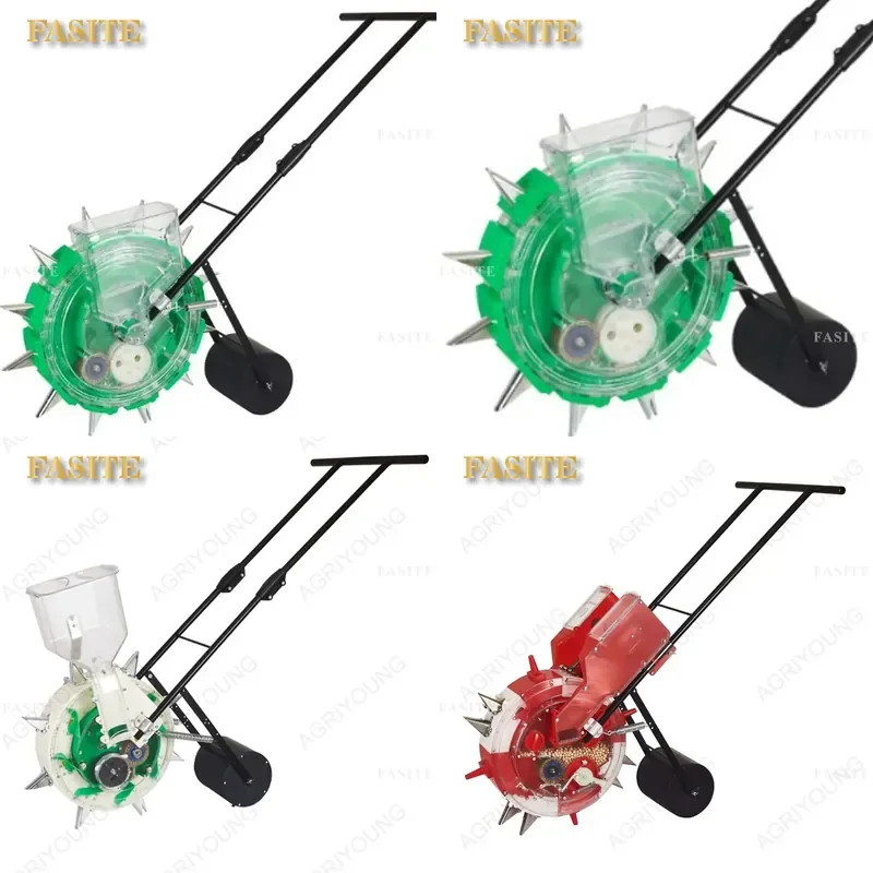 For Corn Peanut Soybean Planter Hand Push Automatic Seeder Small Sowing Machine Fine Planting Tool Garden Farming Artifact