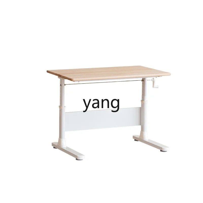 

CX Solid Wood Children's Desk Adjustable Writing Desk Bookshelf Study Table