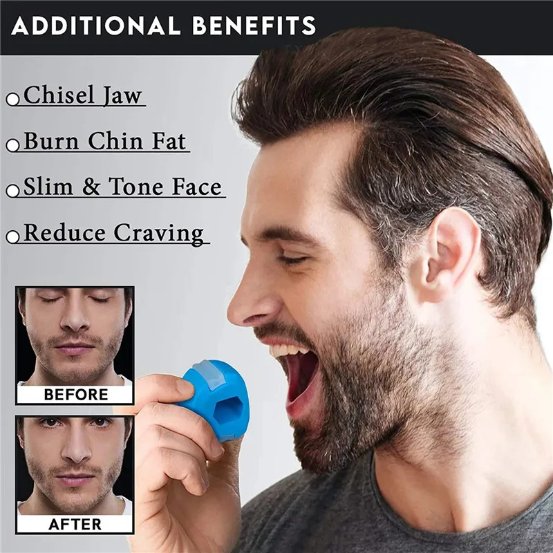 Jawline Trainer Cheek Bone Double Chin Reducer Neck Jaw Exerciser Dewlap Slim Face Training Balls Portable Fitness Equipment