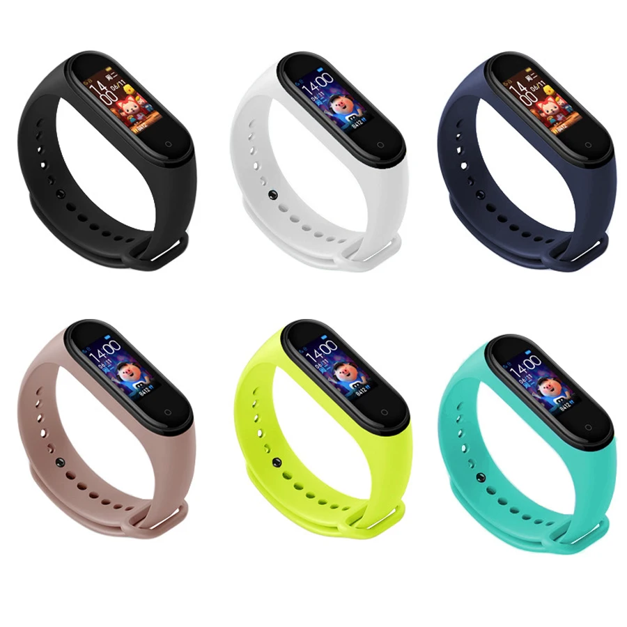 Xiaomi Mi için renkler bilezik Band 7 6 5 spor kayış izle silikon bilek kayışı için Xiaomi Mi band 5 6 bilezik Miband 4 3 kayış