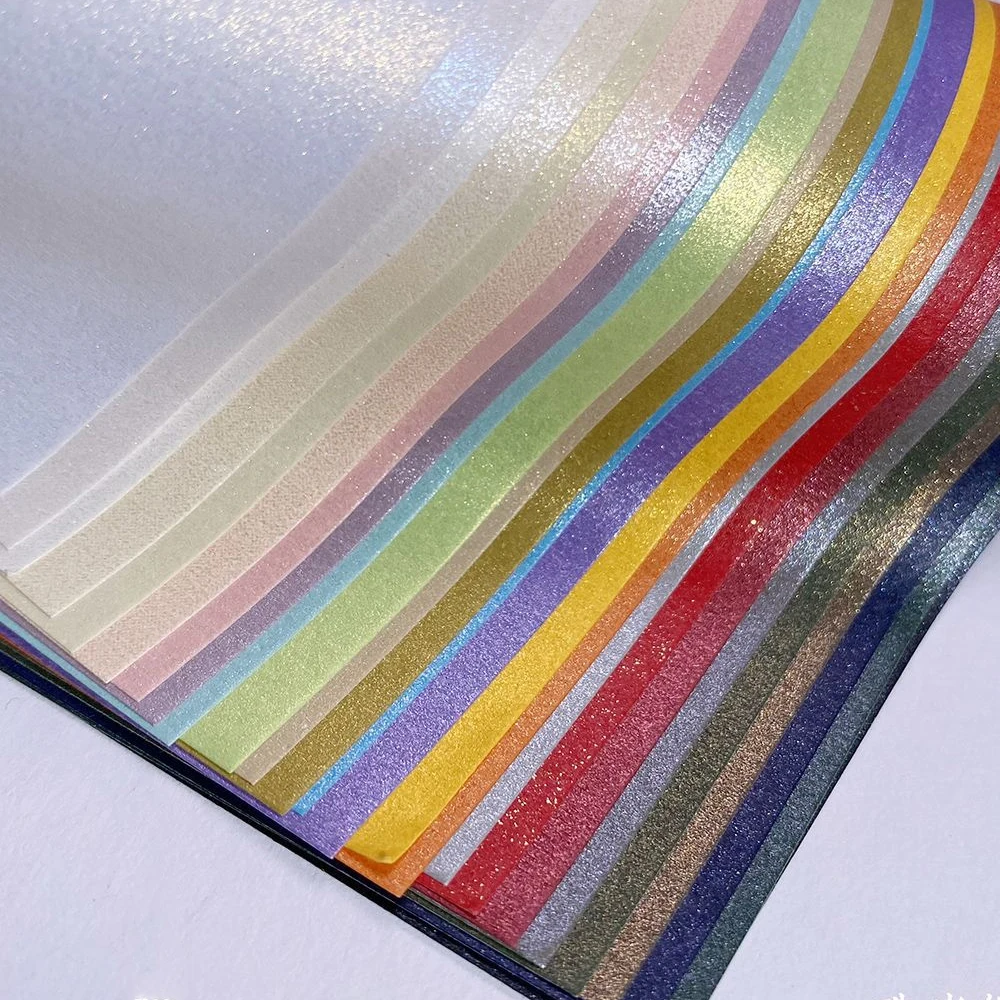 ورق لامع A4 120gsm بيرليسسينت 25 لونًا ورقتان من كل لون للأطفال مصنوع يدويًا ورق قابل للطي يمكنك صنعه بنفسك ديكور قصاصات الحرف اليدوية