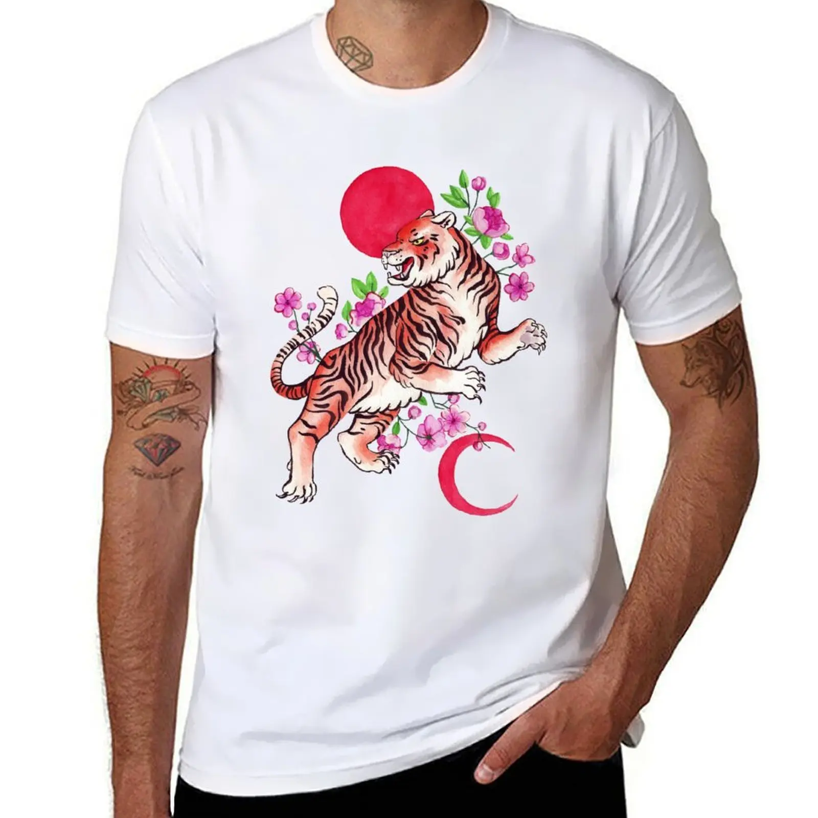 

Japanese Tiger T-Shirt t shirt for man 100 percent cotton cotton tshirt 100% T-Shirt