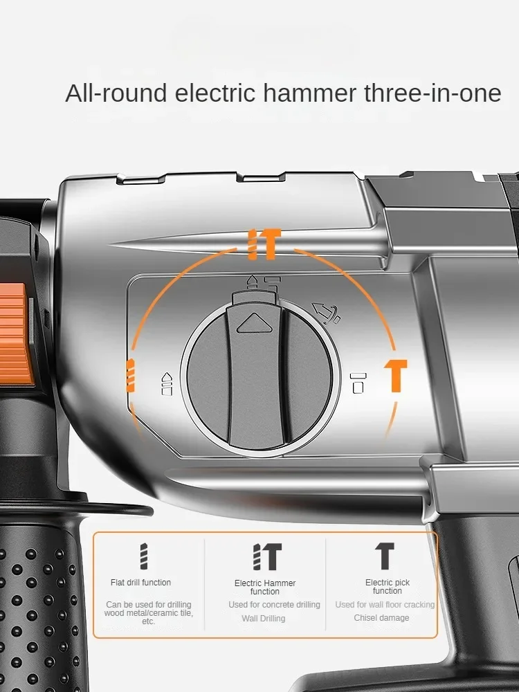 High Power Cordless Brushless Hammer Drill, Lithium Ion Impact Drill for Home and Industrial Use