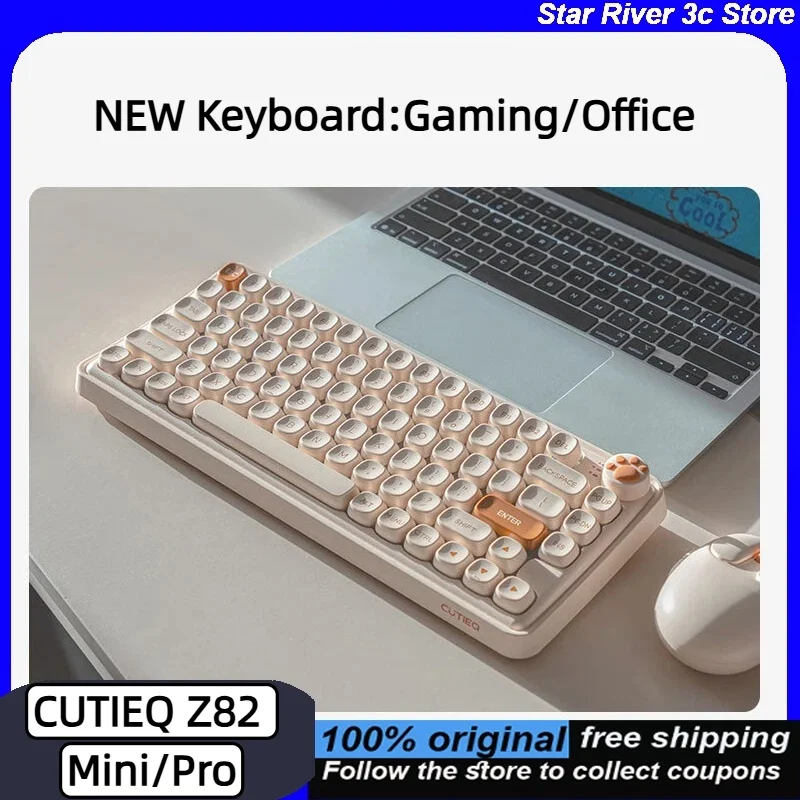 

DareU CUTIEQ Z82 Mini/Pro Bluetooth Wireless Mechanical Keyboards Custom Silent Switch Ergonomic Keyboards for Gaming Office PC