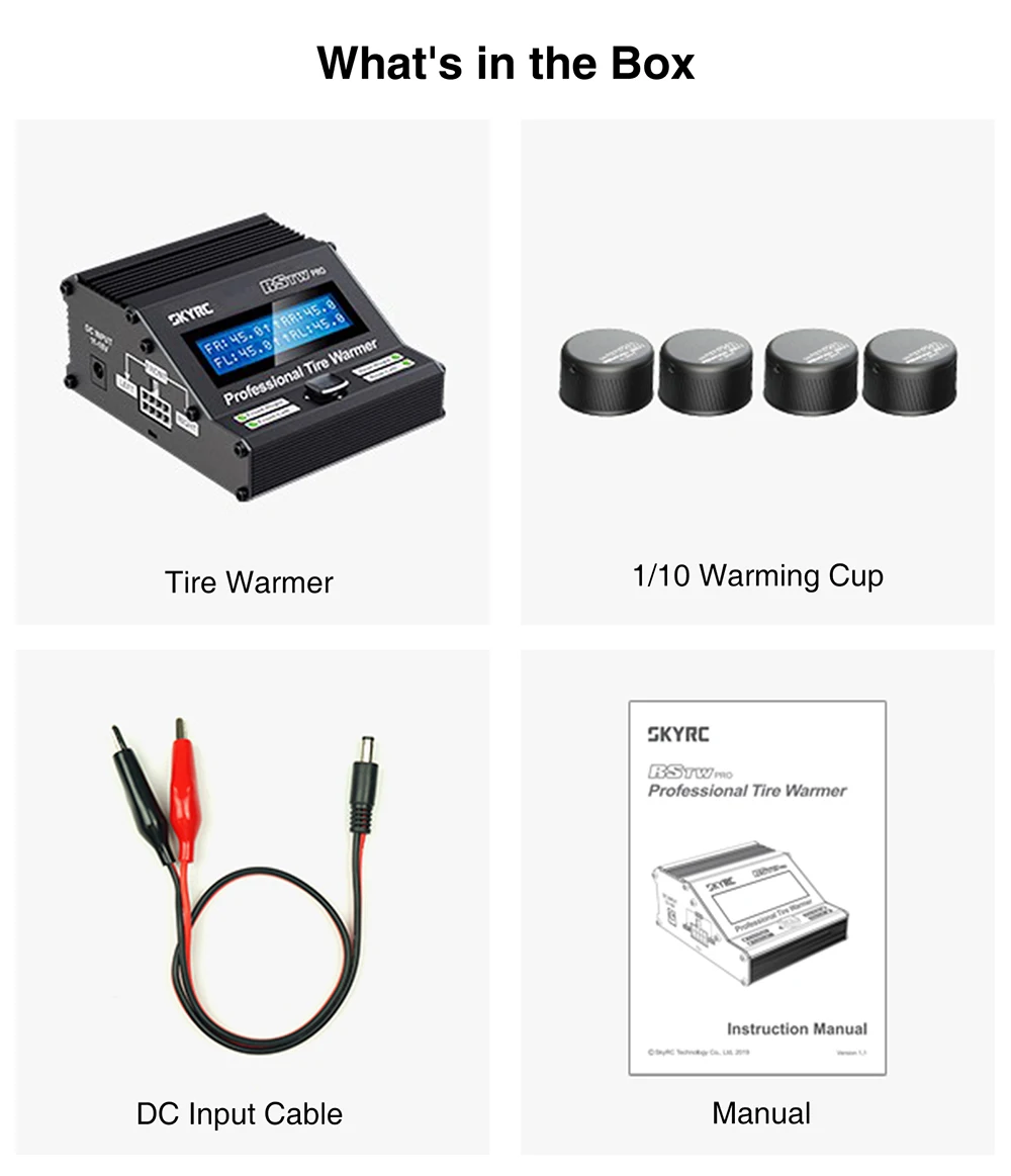 SKYRC Tire Warmer Electronic MCU RSTW Temperature Controlled for 1/10 1/8 Touring Car