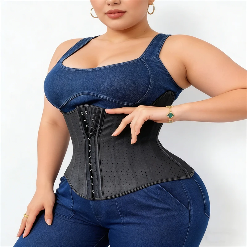 Breast Lifted Waist Trainer Steel Bone Flat Belly Bodysuit Waist Bandage Wrap Trimmer Hourglass Corset Slimming Sheath Shapewear