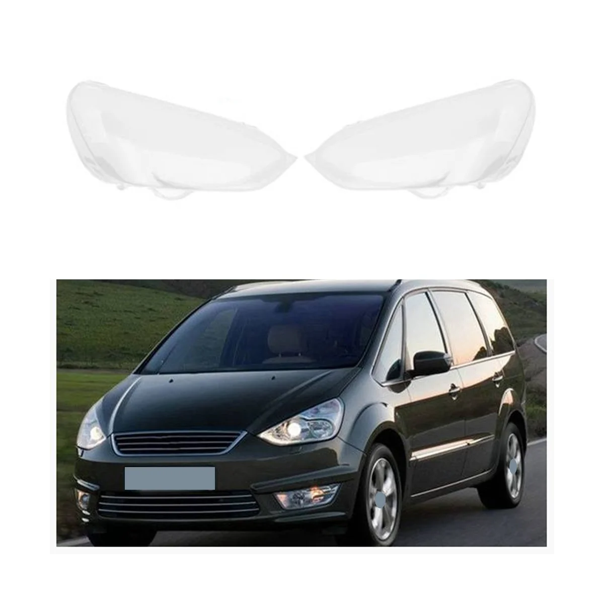 For Ford S-MAX 2007-2008 Right Side Car Headlight Cover Lamp Shell Mask Lampshade Lens Glass head light lamp Cover