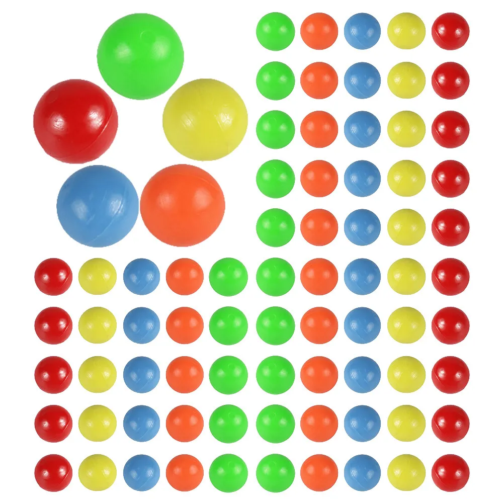 100Pcs Colored Plastic Balls 15Mm Diameter Counting Set Early Learning Bright Colors for Kids Educational Games