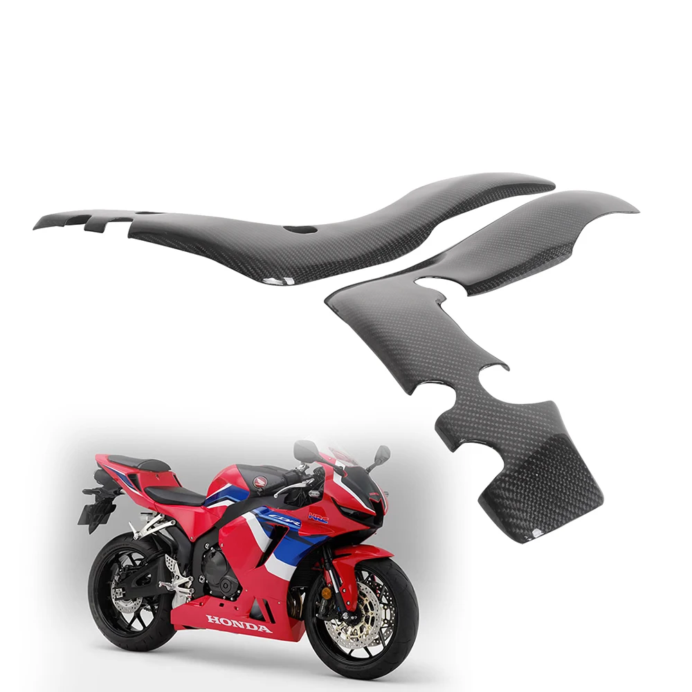 MOTO4U For HONDA CBR600RR CBR 600RR 2007 2008 2009 2010 Carbon Fiber Frame Covers Panels Protectors Guards Motorcycle Side Cover