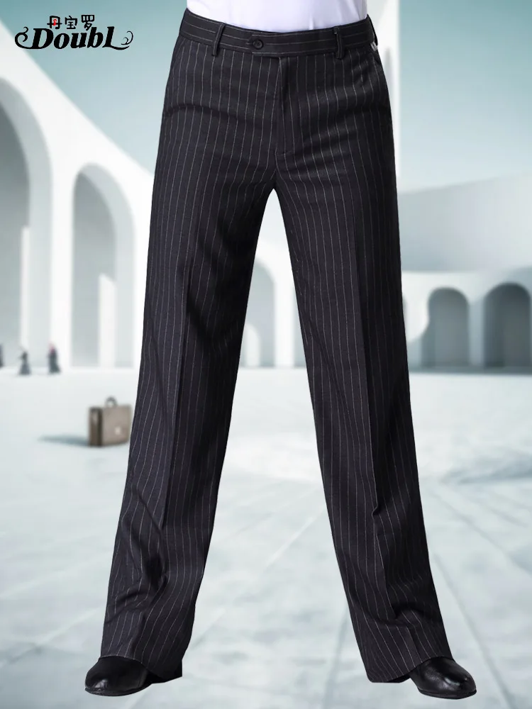 

2025 New Ballroom Dance Pants Modern Dance Trousers Men's Dance Pants Adult Latin Dance Wide Leg Ballroom Dance Clothes