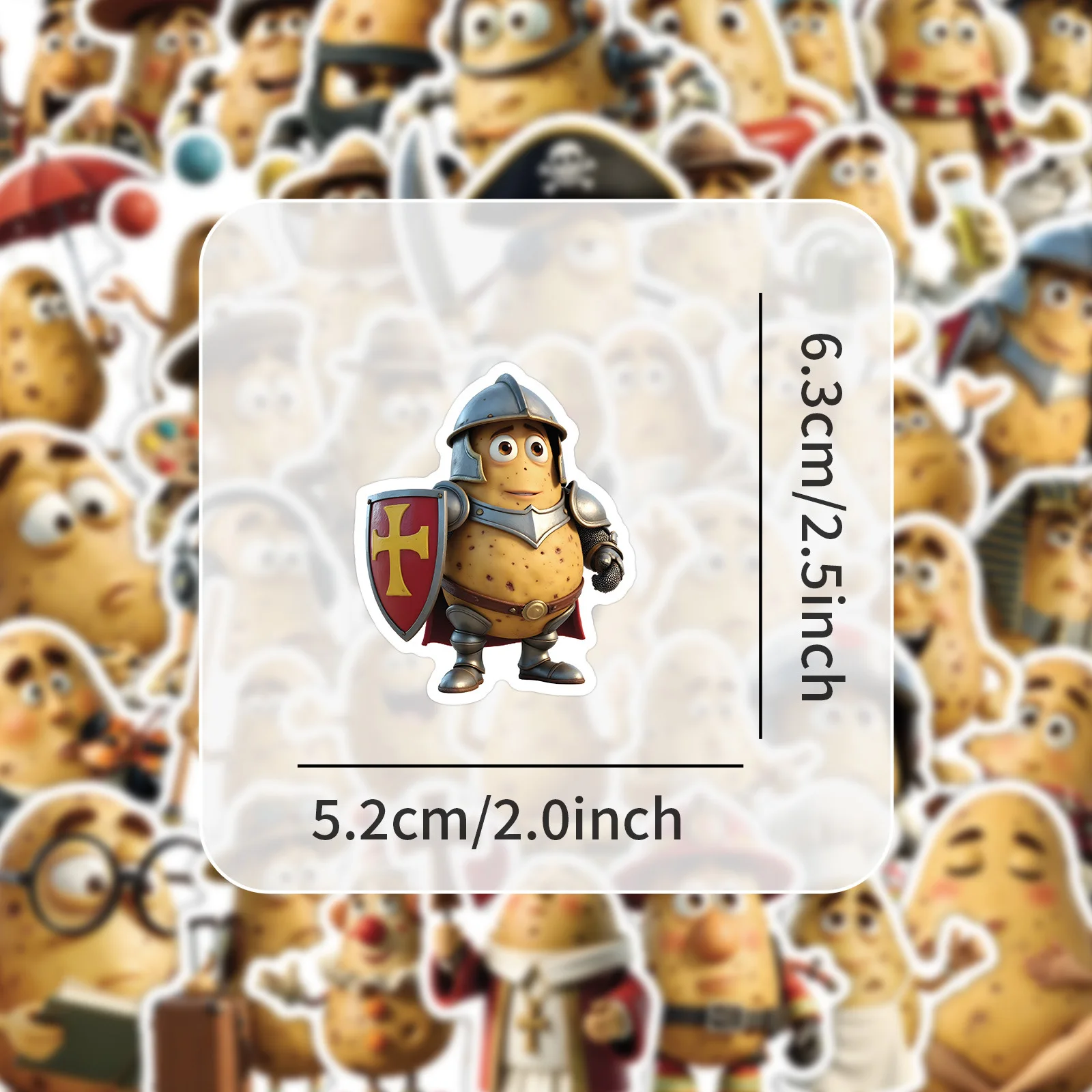 

10/30/50PCS Cartoon Funny Working Potato Man Creative Graffiti Sticker Decal Kids Toy for Suitcase Scrapbook Notebook Guitar