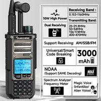 Quansheng TK11 8 Walkie Talkie 10W Multi Band AM USB LSB CW 27MHz CB LW MW SW SSB NOAA Spectrum Analyser for K5 8 Two Way Radio
