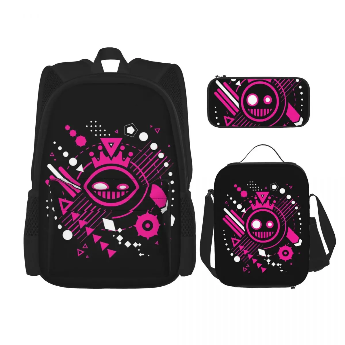 Just Shapes And Beats Blixer Backpacks Boys Girls Bookbag Children School Bags Kids Rucksack Lunch Bag Pen Bag Three-Piece Set