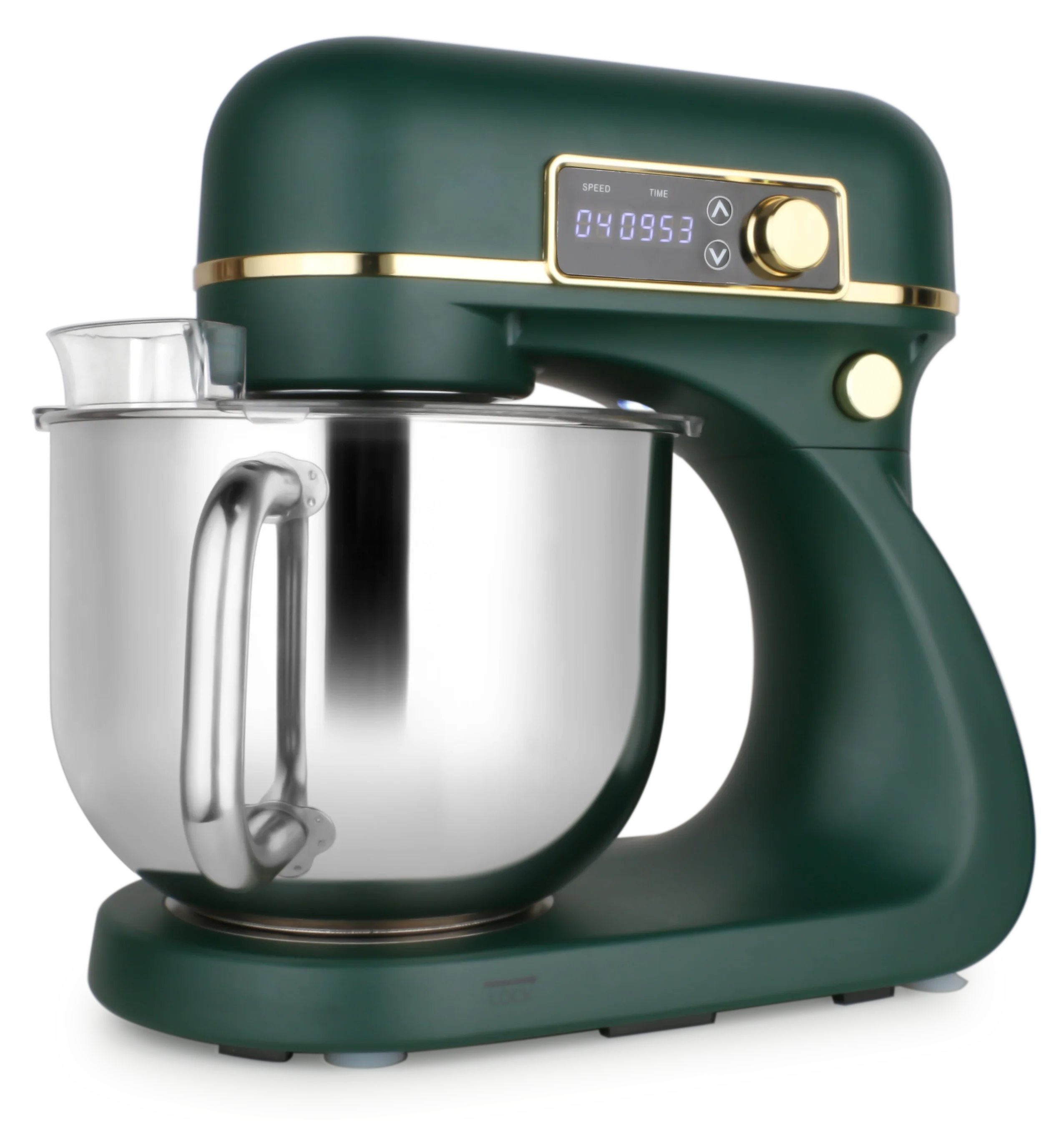 LED Display With Timer 6 Liter Metal Cast DC Motor Super Quiet Household Stand Mixer For Baking Cake Dough Kneading