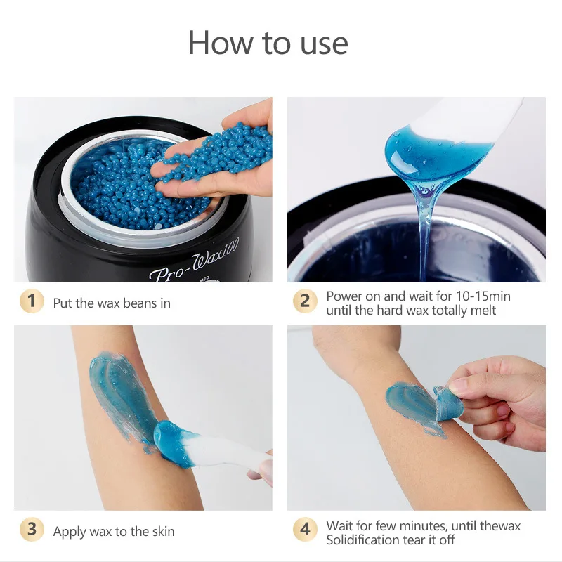 Hair Removal Wax Beans Rapid Hair Removal Solid Hard Waxing Painless Film Wax Bean Skin Care Depilatory Wax Body Beauty Tool