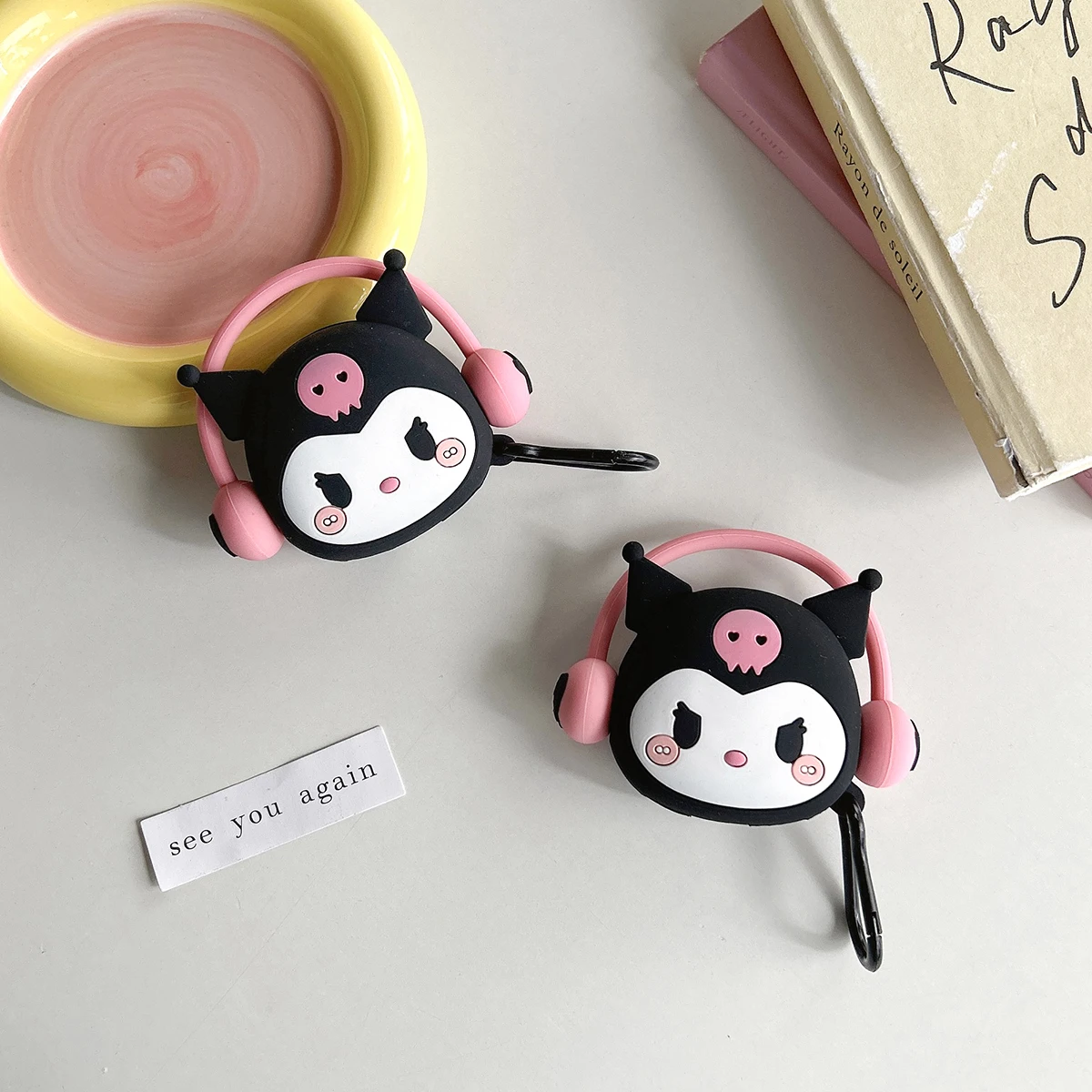 For Samsung Galaxy Buds Live 2 Pro 2 FE Case Cute Cartoon Listen Music Kuromi Silicone Earphone Case Accessories Cover