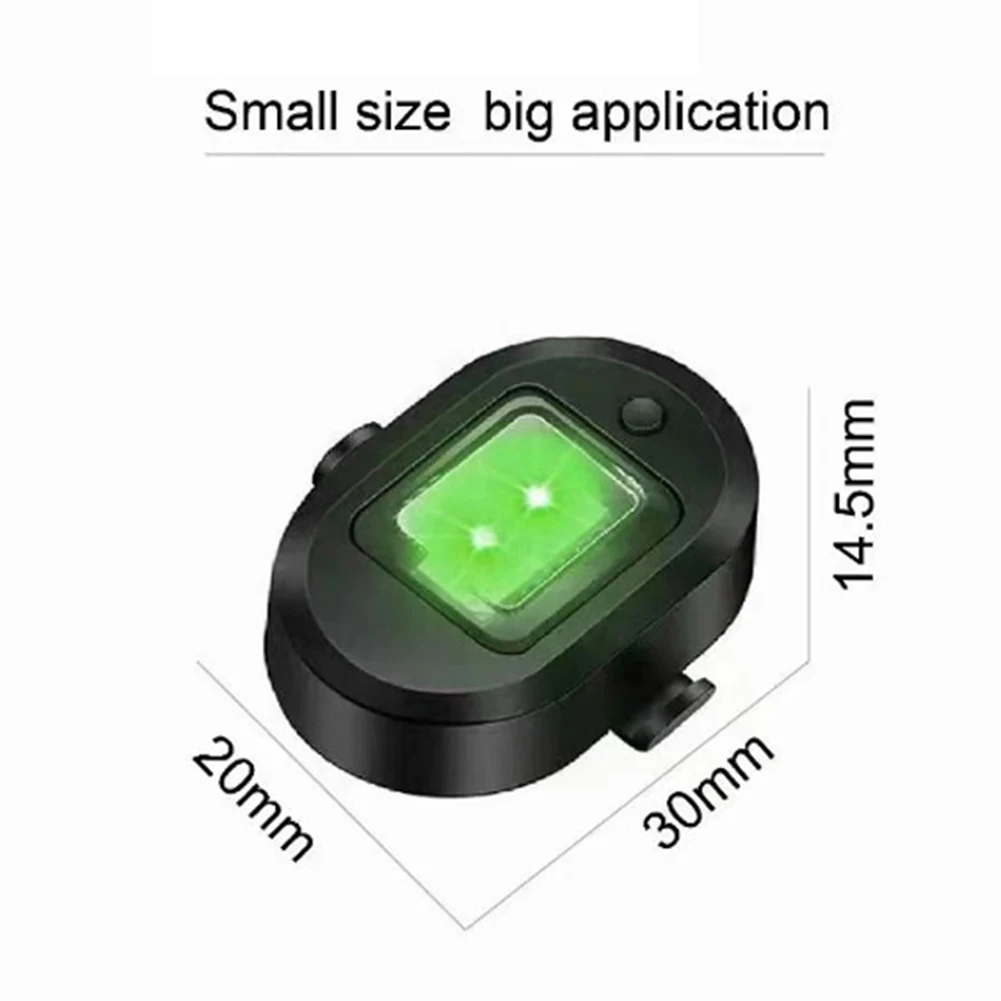 LED Drone Strobe Light 7 Colors Drone Night Navigation Light Rechargeable Anti-Collision Warning Lights for Motorcycle/Car/Drone