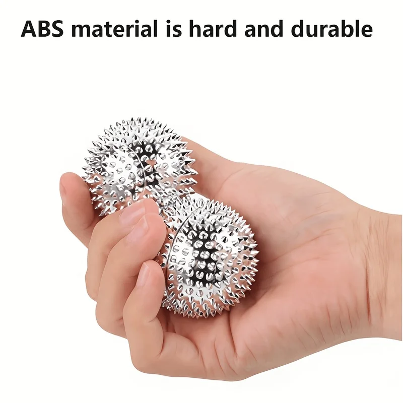 2A handheld massage ball，Spiky acupressure massage roller is suitable for hands and palms，Textured finger massager，Relieve muscl