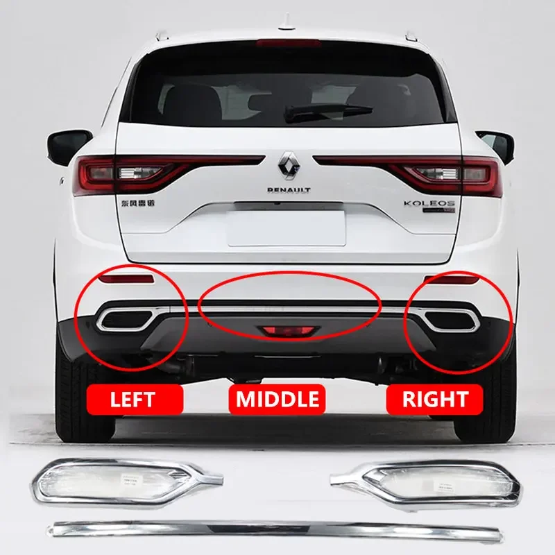 ABS Chromium Styling Car Rear Bumper Trim for Renault Koleos QM5 QM6 2017 2018 2019 2020 2021