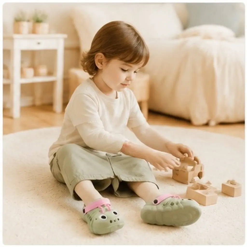 1Pair Childrens Sandals for Child Comfortable Beach Wear Non-Slip Sole Summer Sandal Lightweight Breathable Slipper for Boys and