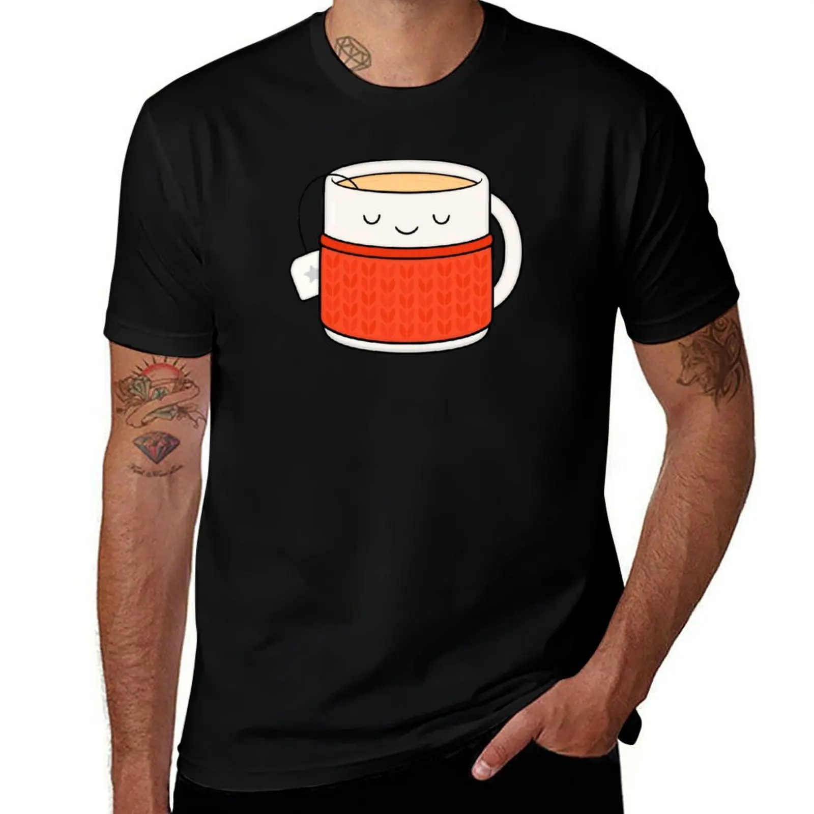 

tea! man graphic T-Shirt t drink t shirt man shirts warm, Keep graphic for