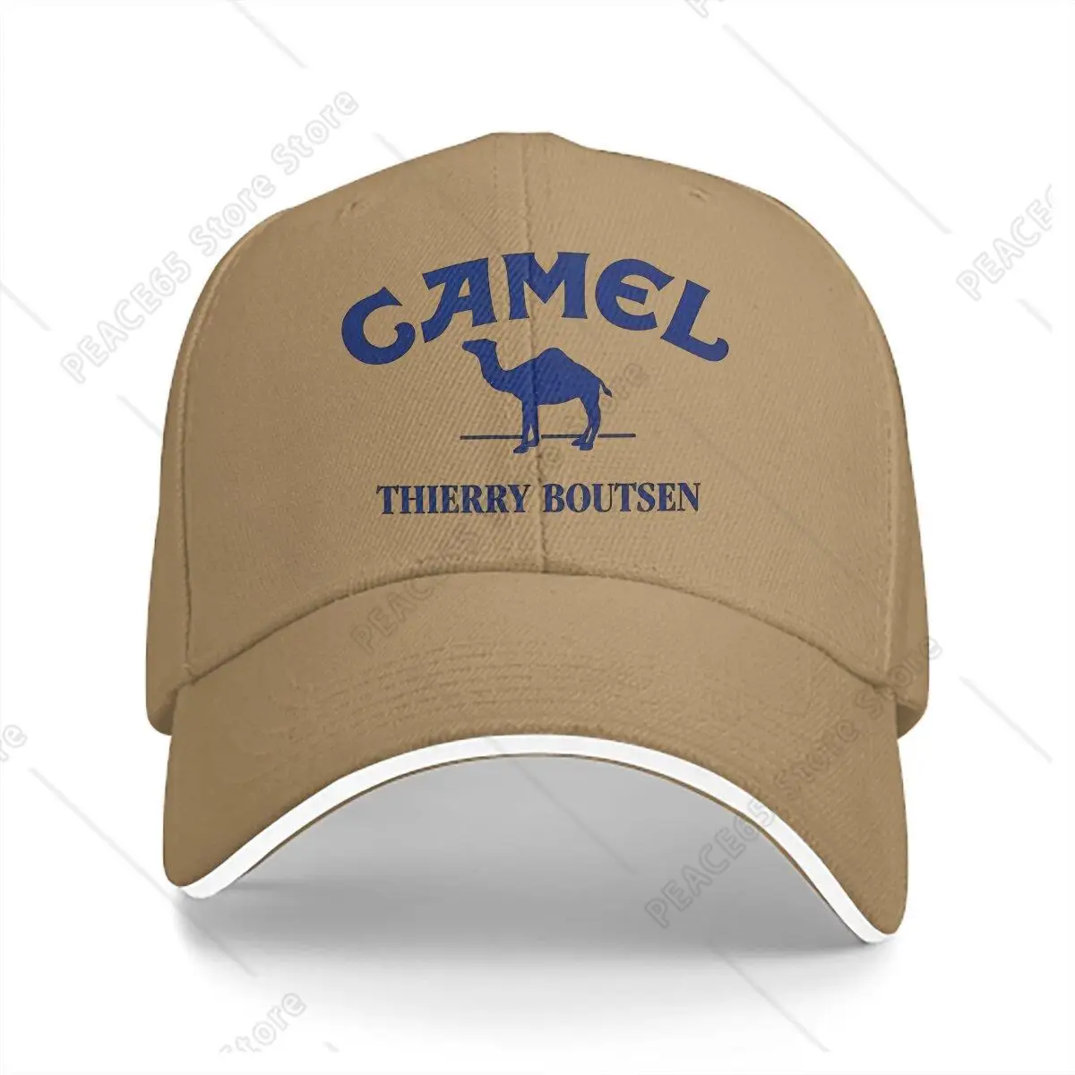 

Washed Men'S Baseball Cap Camel Trucker Snapback Caps Dad Hat Camel Golf Hats One Size