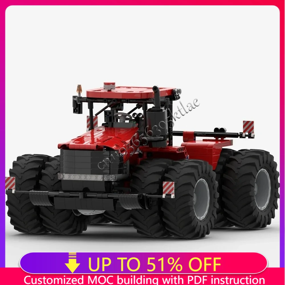 

NEW MOC 1233PCS RC CASE 470 Steiger tractor trailer model DIY creative ideas technology Child Toy Assembly Puzzle Birthday Gift