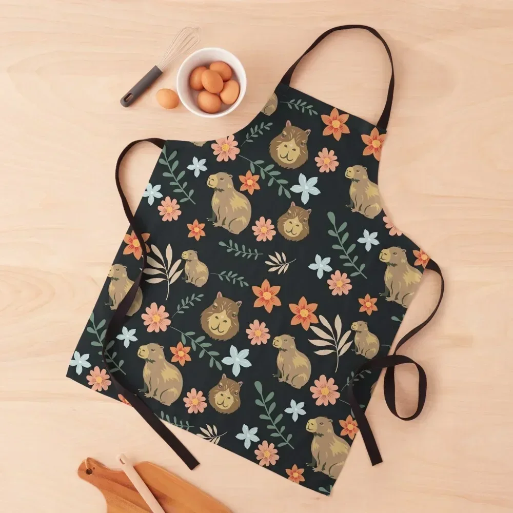 

Capybaras Apron Kitchen Things For Home Woman Work Womens Dresses Kitchen Tools Apron
