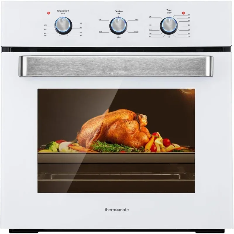 

24" Single Wall Oven, thermomate 2.3 Cu.ft. Electric Wall Oven with 5 Cooking Functions