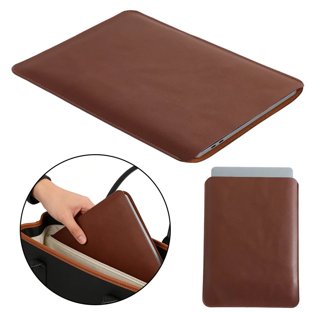 

13 14 15 Inch Laptop Sleeve Carring Case PU Leather Water and Splash Proof Notebook Tablet Briefcase for Lenovo Dell Laptop