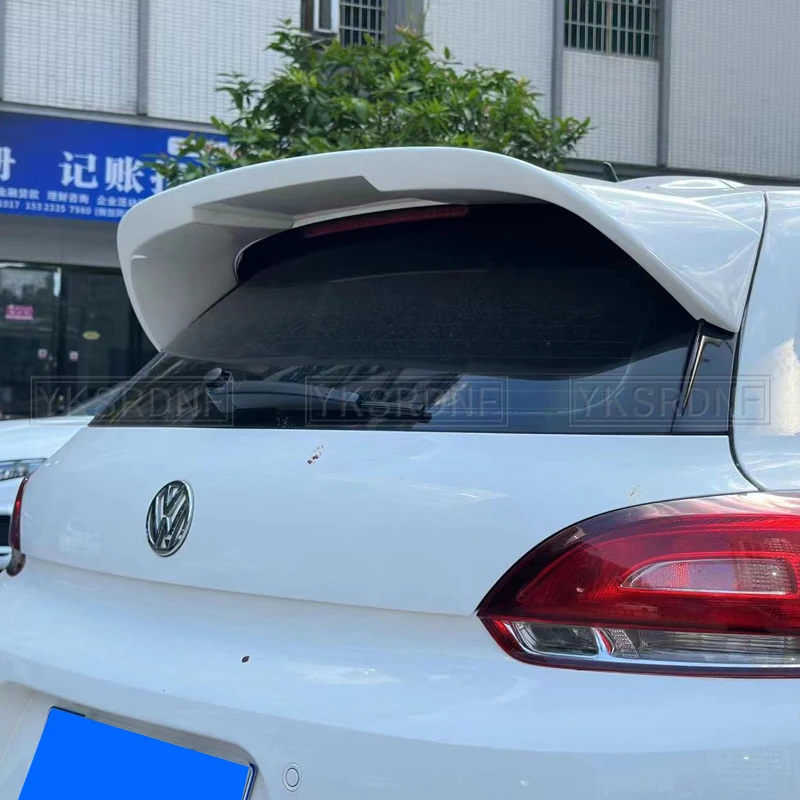 Car Styling Fit For Volkswagen Scirocco 2009-2013 (only for R) CARBON FIBER Materoal Rear Roof Lip Spoiler Trunk Boot Wing