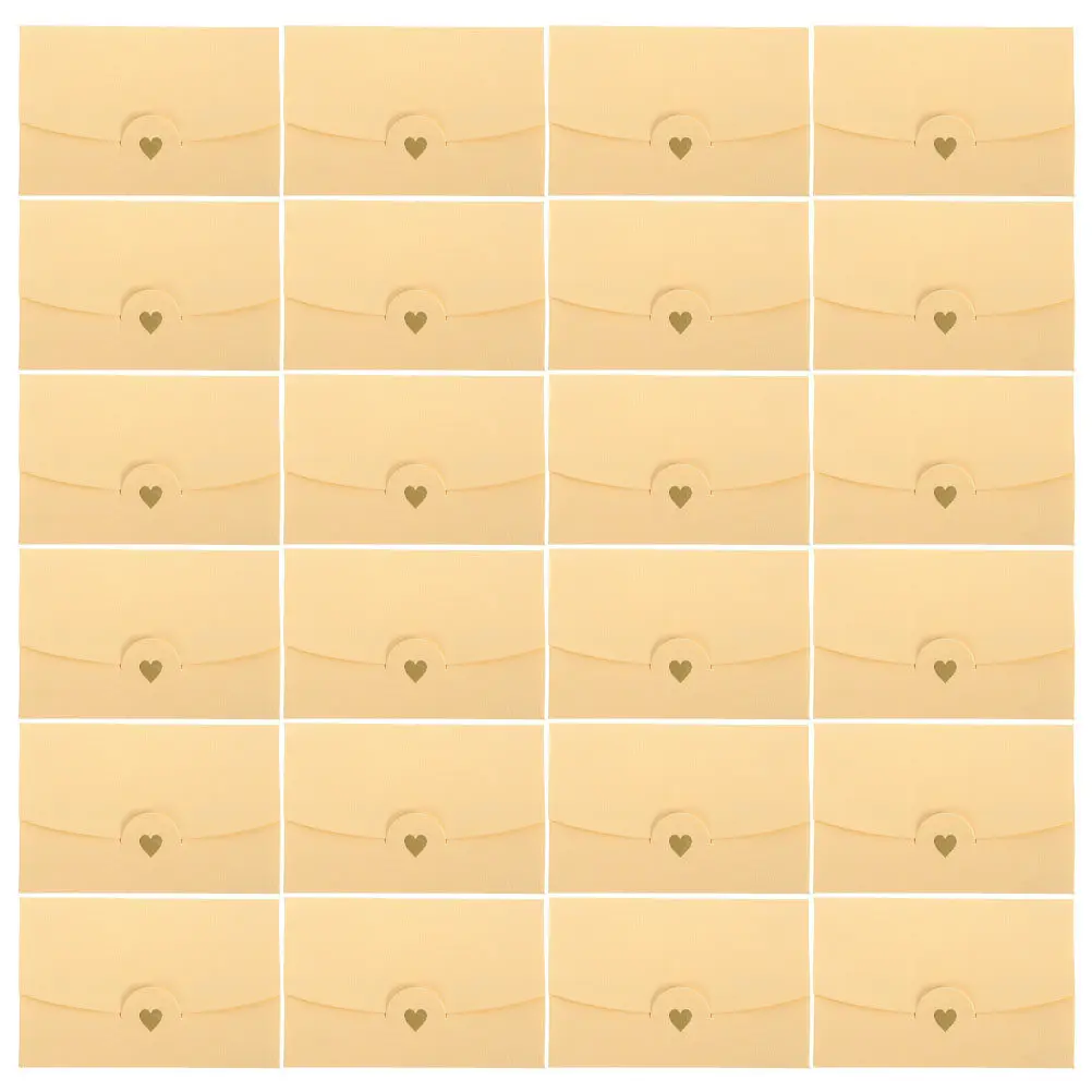 

40Pcs Premium Smooth Texture Paper Envelopes Gold Foil Heart Design Small Invitation Envelopes for Wedding Birthday Valentine's