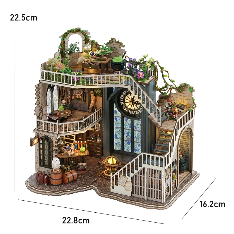 Micro Huis Poppenhuizen kits 3D Puzzel Assemblage Gebouw Model DIY Handgemaakt Speelgoed Kamer Slaapkamer Decoratie Houten Ambachten Kerstcadeau