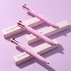 Multi-effect 4 In 1 Eyebrow Pencil Contour Pen Long Lasting Waterproof Cosmetics Eyeliner Makeup Pencil Lip Liner Pen