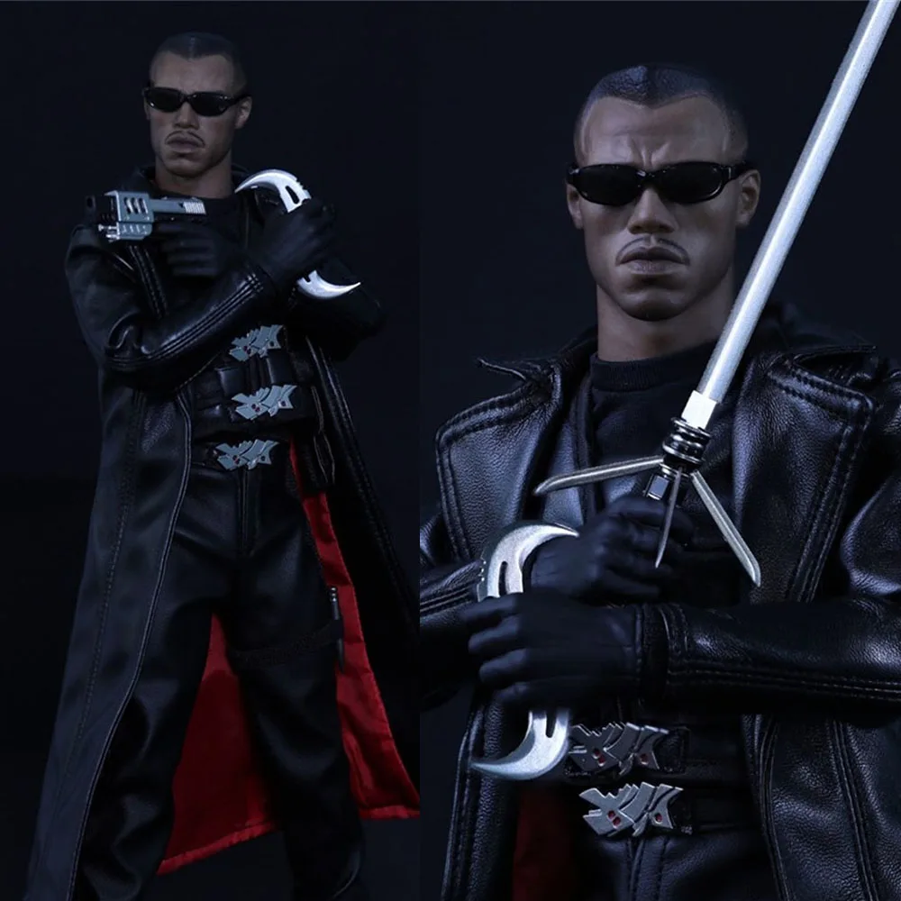 PC005 1/6 Scale Male Soldier Blade Hunter Long Leather Jacket With Weapons Model 12