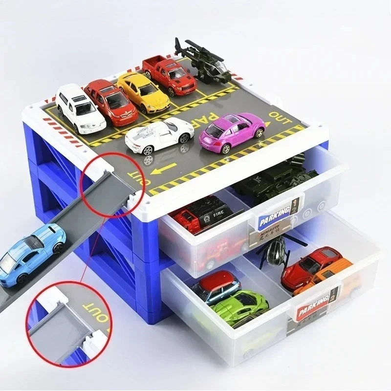 Mini Auto Modelle Auto Garagen Spielzeug Spaß Parkplätze Lagerung Boxen Legierung Luxus Sammlung Modelle Kinder Baby Geschenke