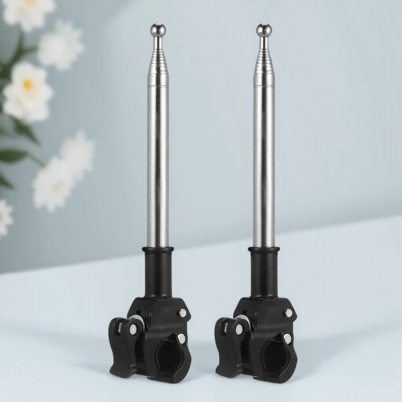 

2pcs Stainless Steel Telescopic Bike Flagpole Holder Mount Bracket For Motorcycle Scooter Accessories Retractable Handlebar